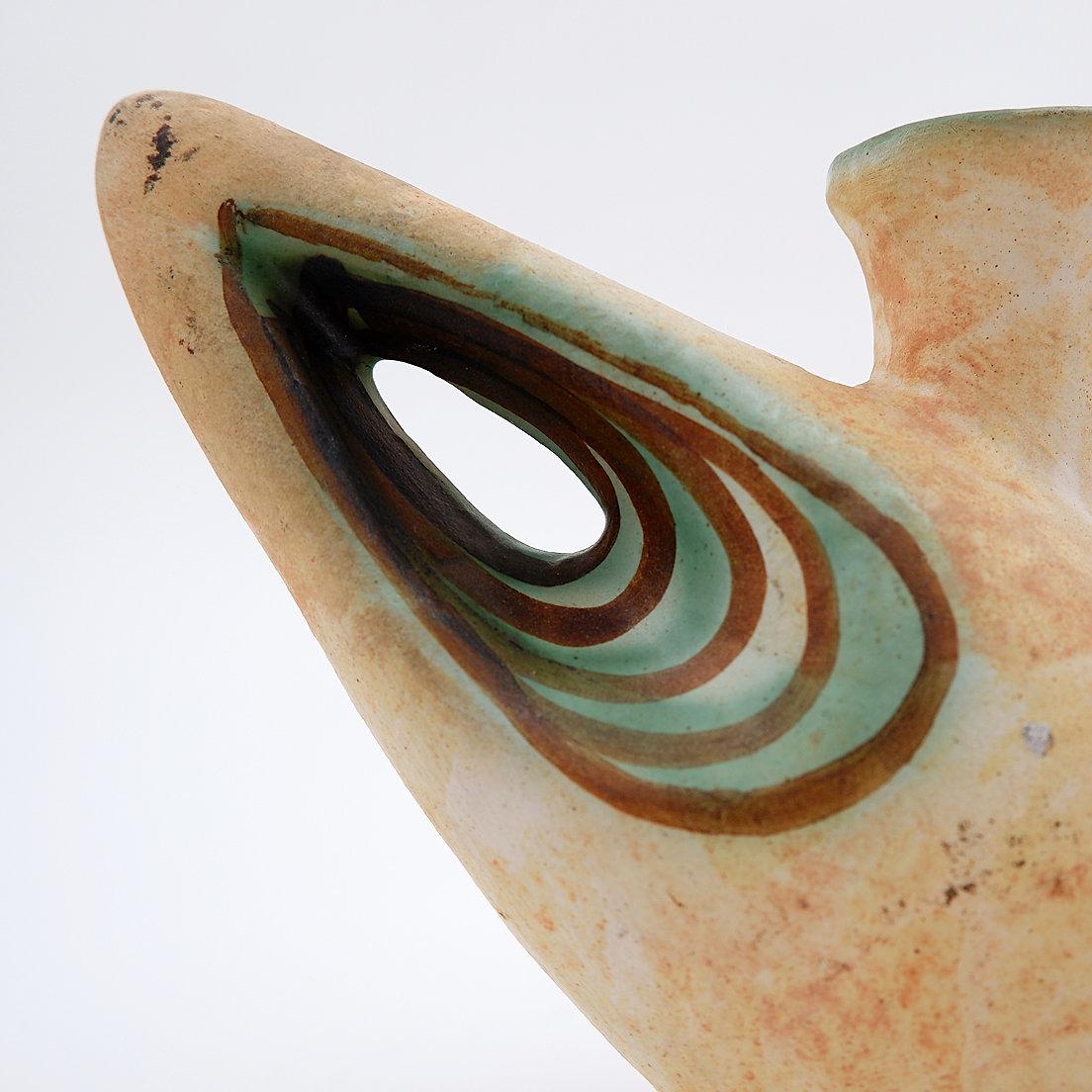 Vase d'art sculptural en céramique d'atelier par le céramiste Nikos Dazelidis, Grèce, années 1960 en vente 4