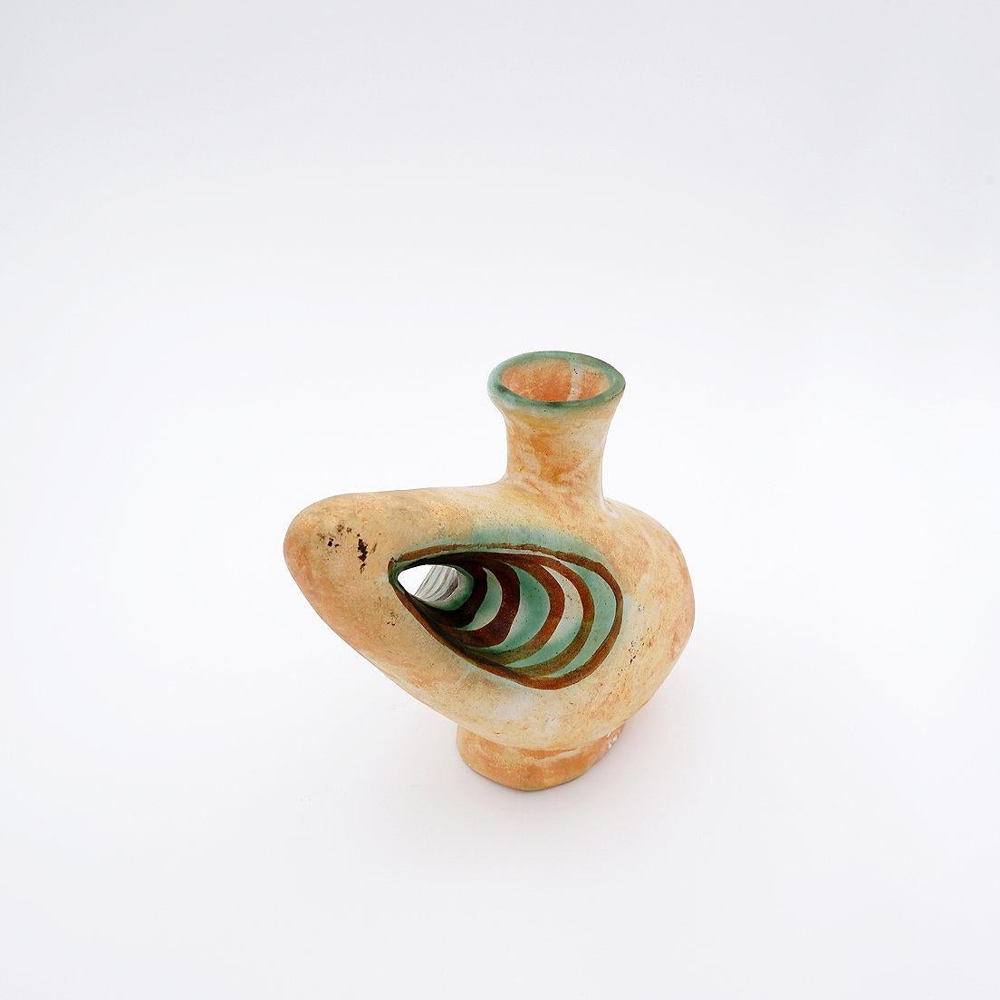 Vase d'art sculptural en céramique d'atelier par le céramiste Nikos Dazelidis, Grèce, années 1960 en vente 8