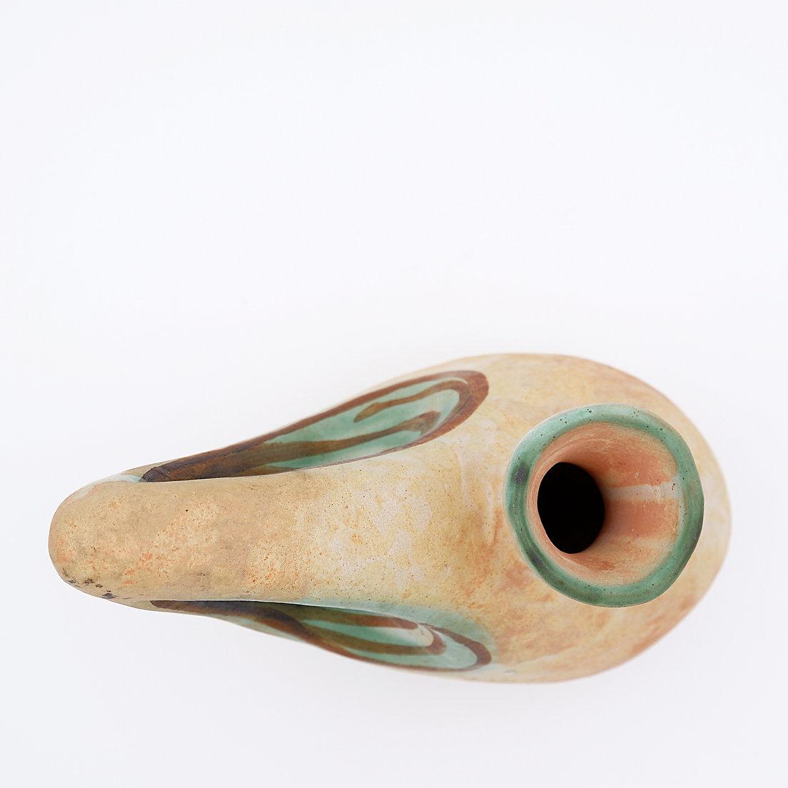 Vase d'art sculptural en céramique d'atelier par le céramiste Nikos Dazelidis, Grèce, années 1960 Bon état - En vente à Linkebeek, BE