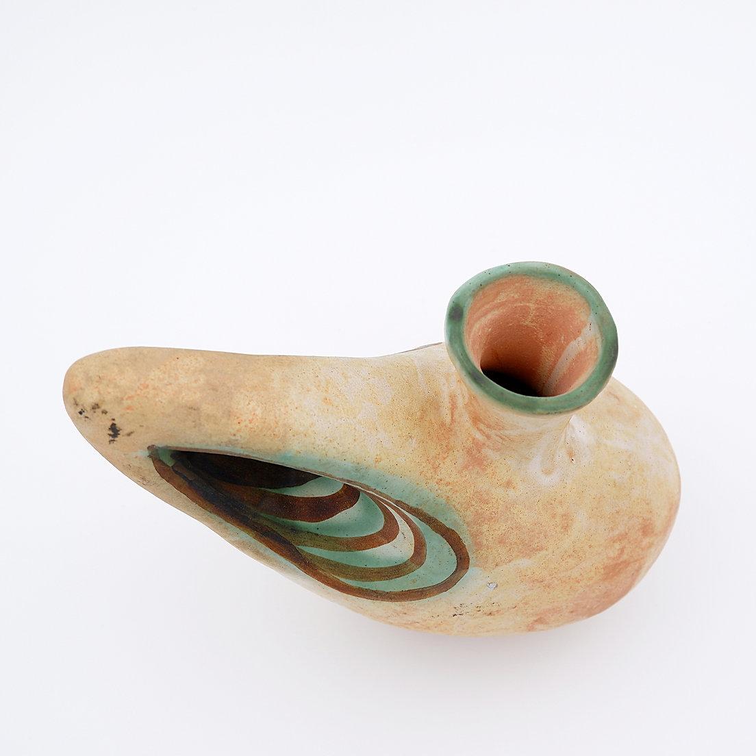 20ième siècle Vase d'art sculptural en céramique d'atelier par le céramiste Nikos Dazelidis, Grèce, années 1960 en vente