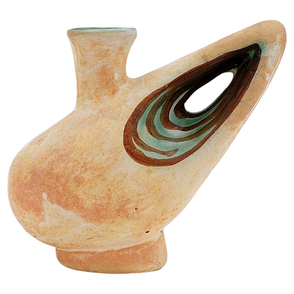 Vase d'art sculptural en céramique d'atelier par le céramiste Nikos Dazelidis, Grèce, années 1960 en vente