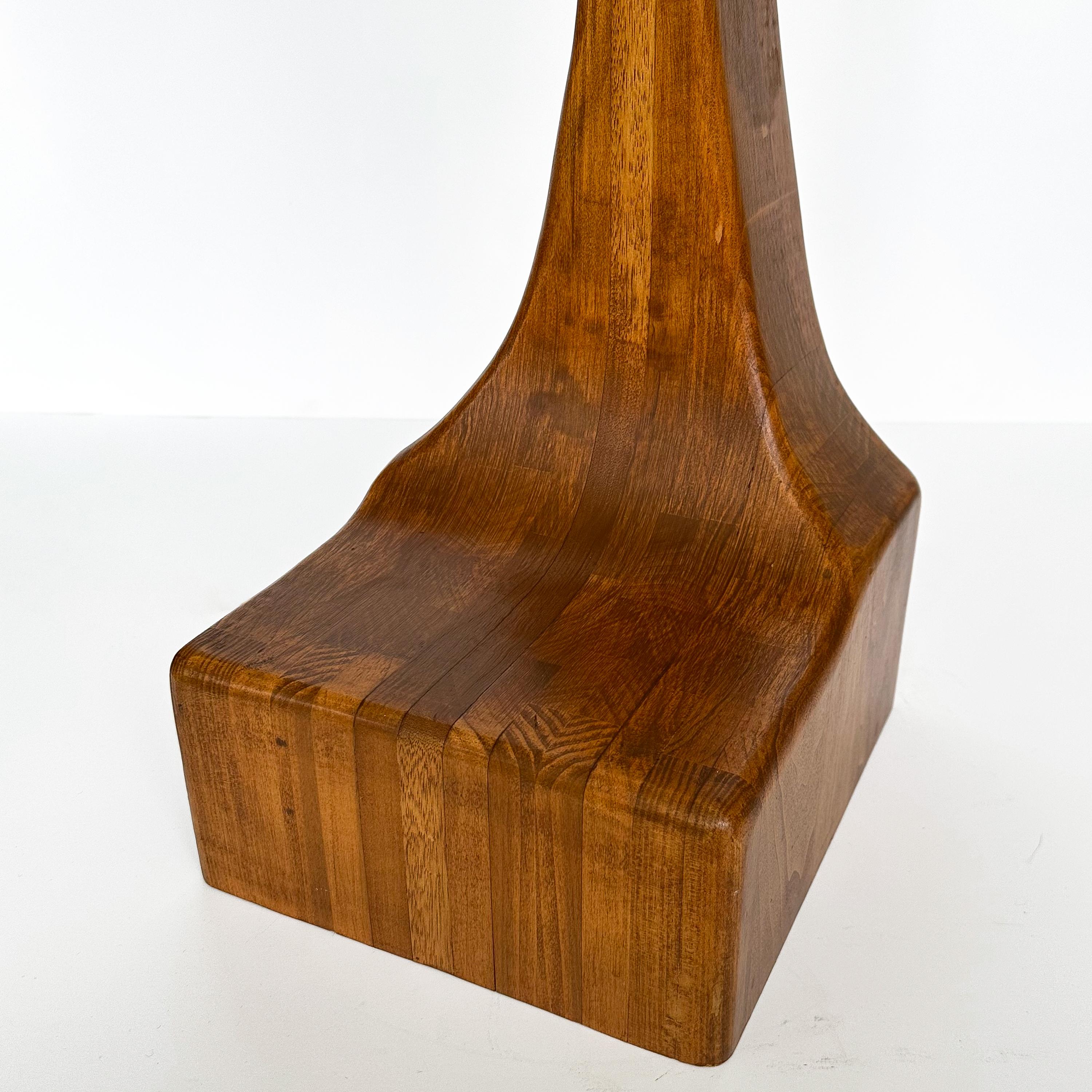 Sculptural Studio Craft Carved Wood Floor Lamp For Sale 12
