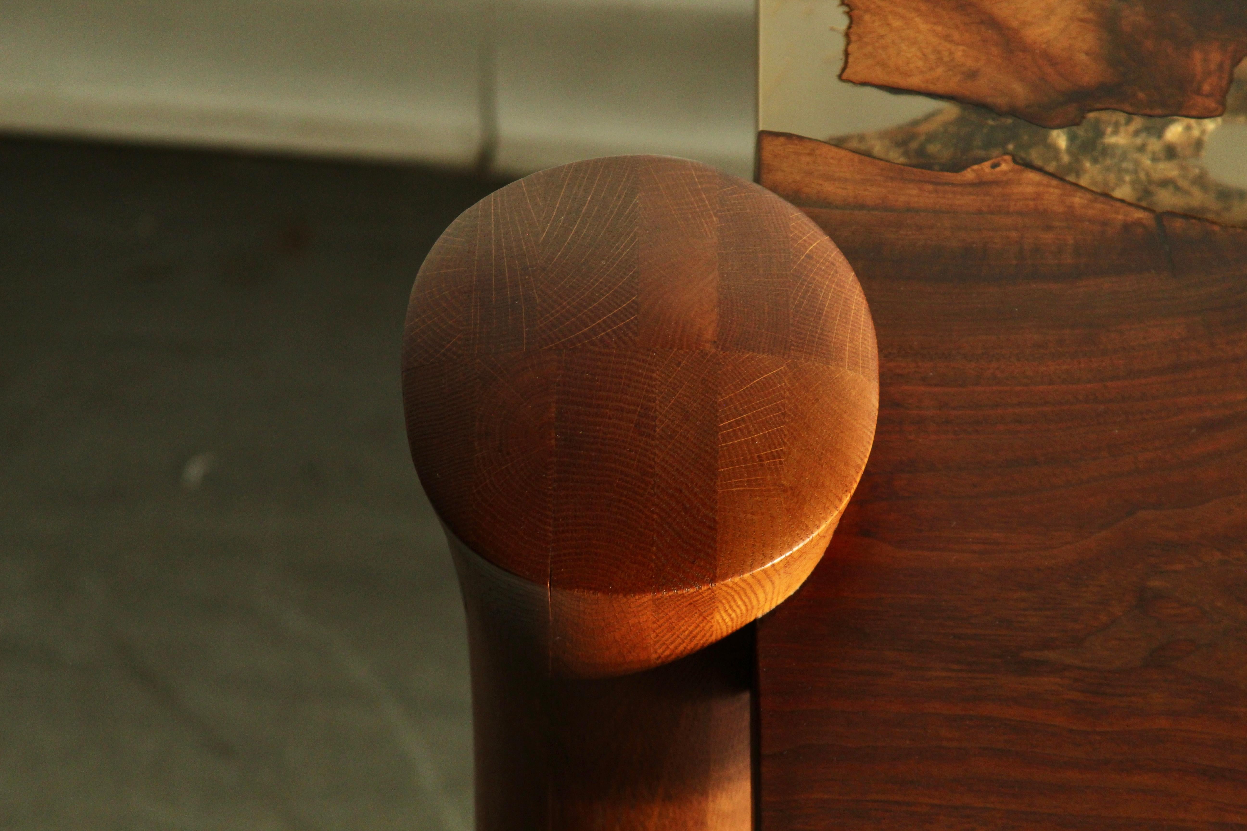 Sculptural Studio Craft Walnut Console by Gary Ambrose, 1984 For Sale 4