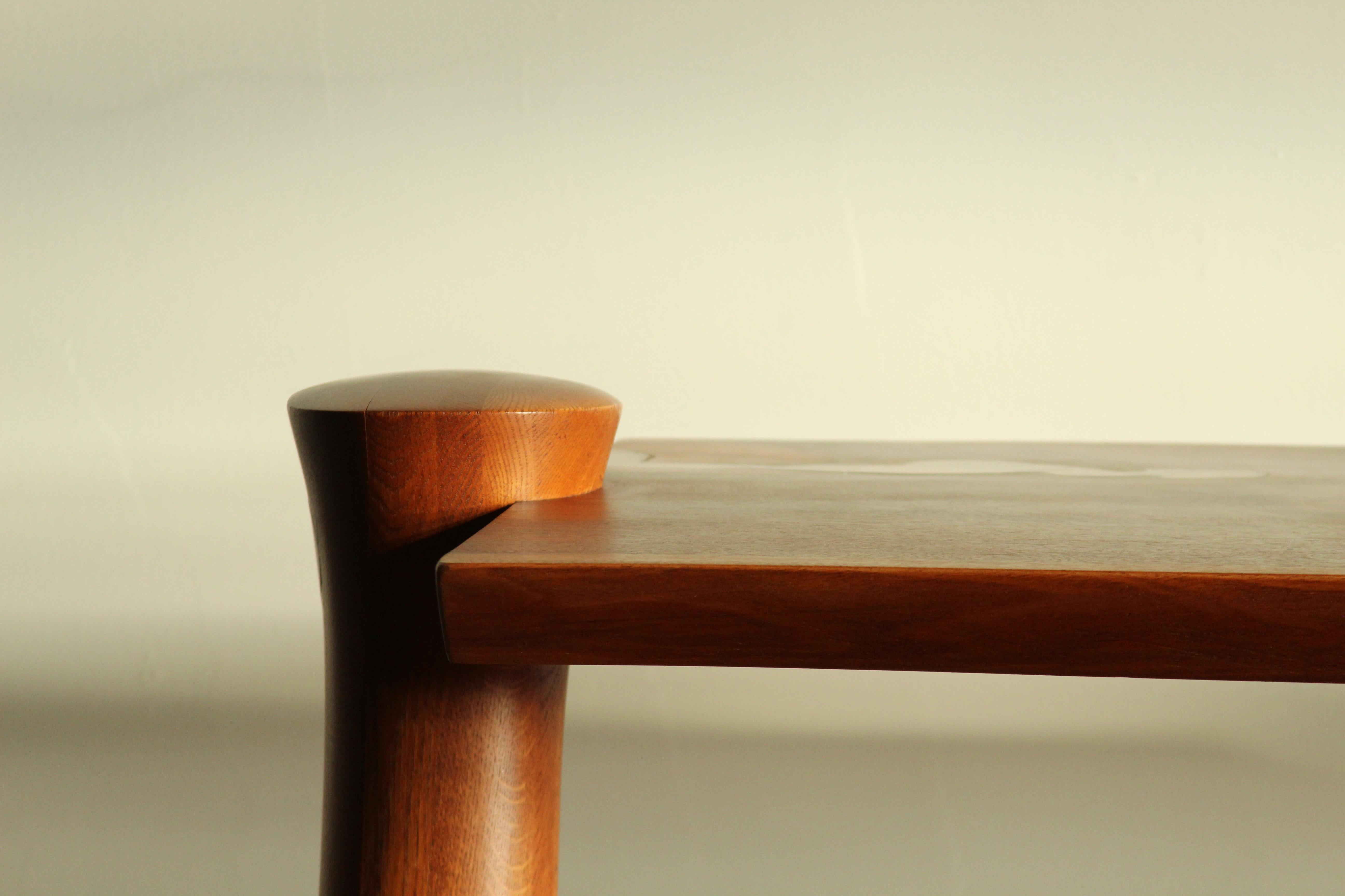 Sculptural Studio Craft Walnut Console by Gary Ambrose, 1984 For Sale 6