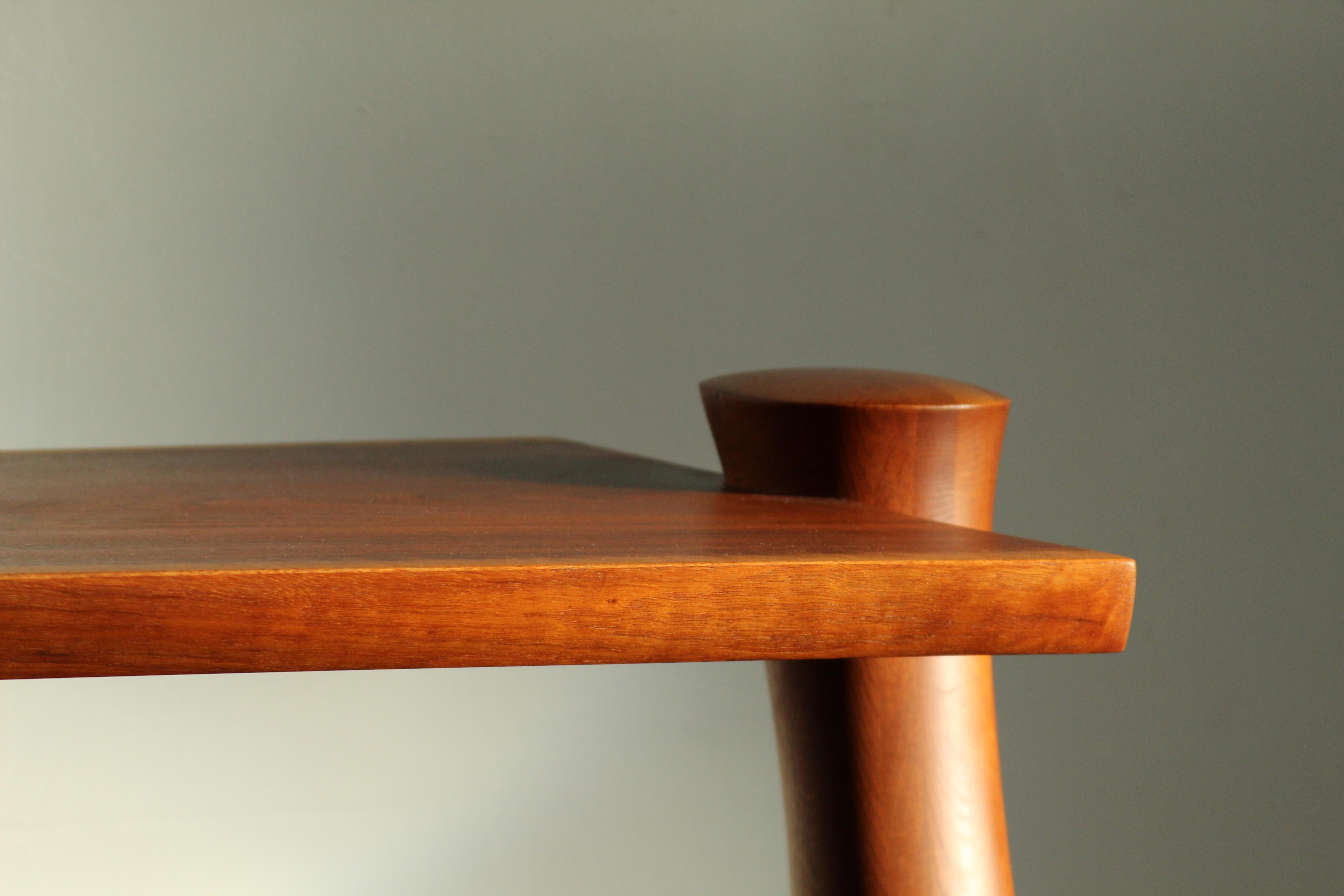 Sculptural Studio Craft Walnut Console by Gary Ambrose, 1984 For Sale 7
