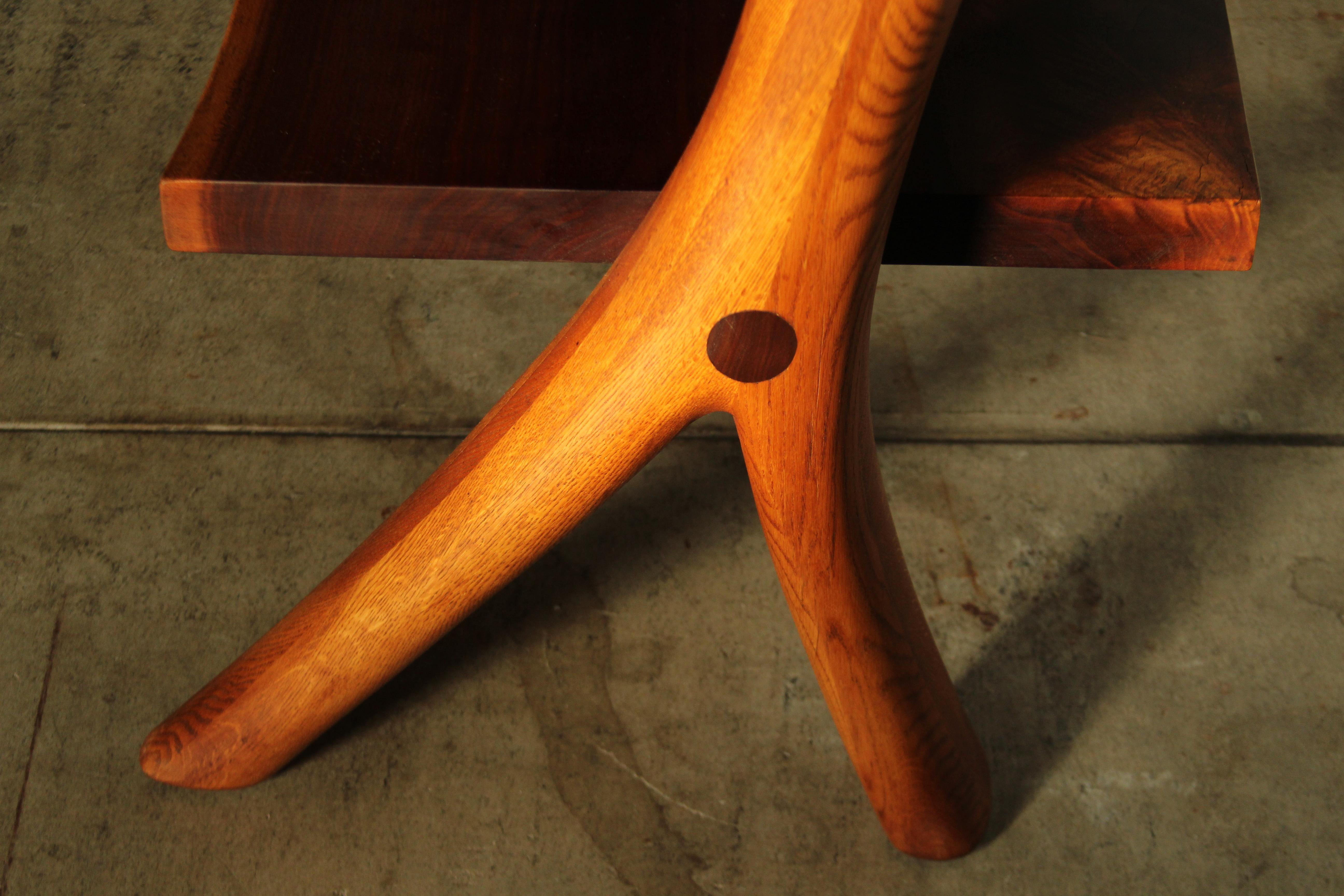 Sculptural Studio Craft Walnut Console by Gary Ambrose, 1984 For Sale 10