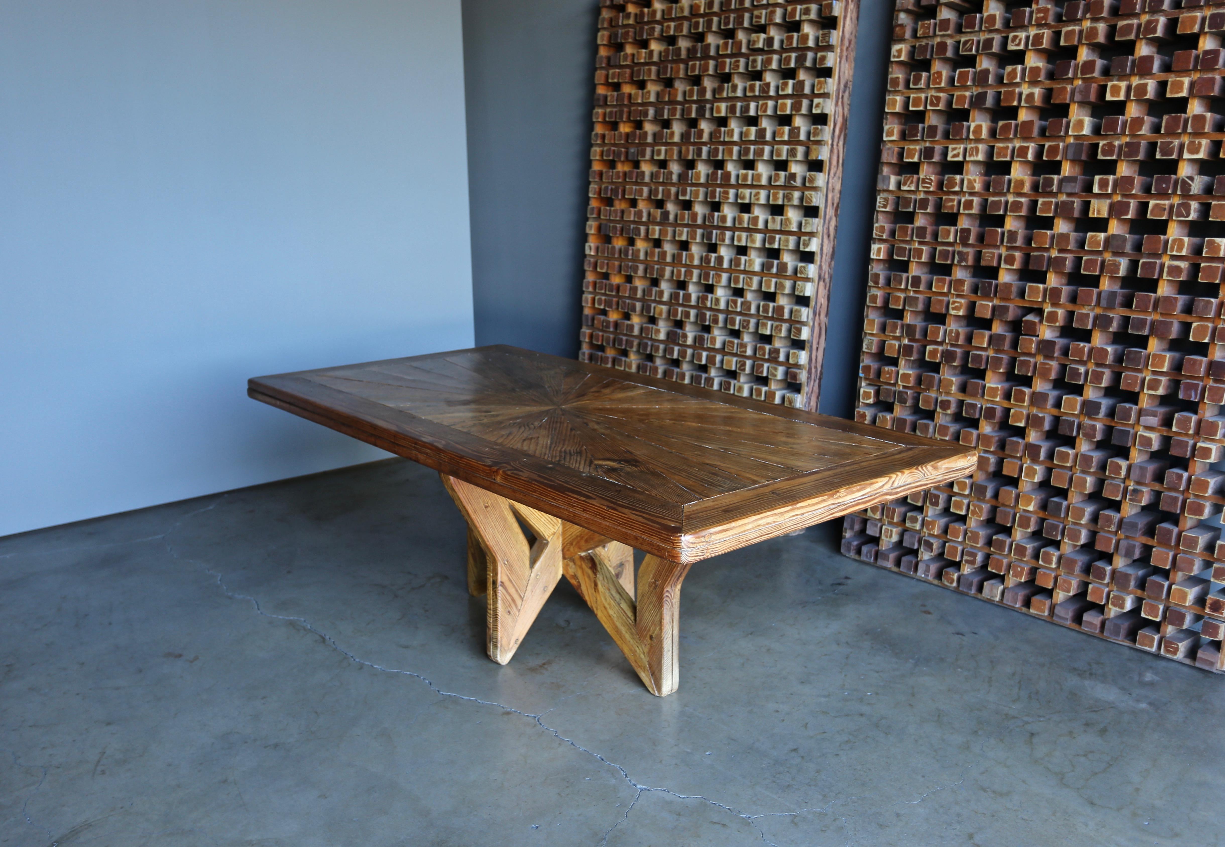 Sculptural Studio Crafted Dining Table, Dominican Republic, circa 1950 9