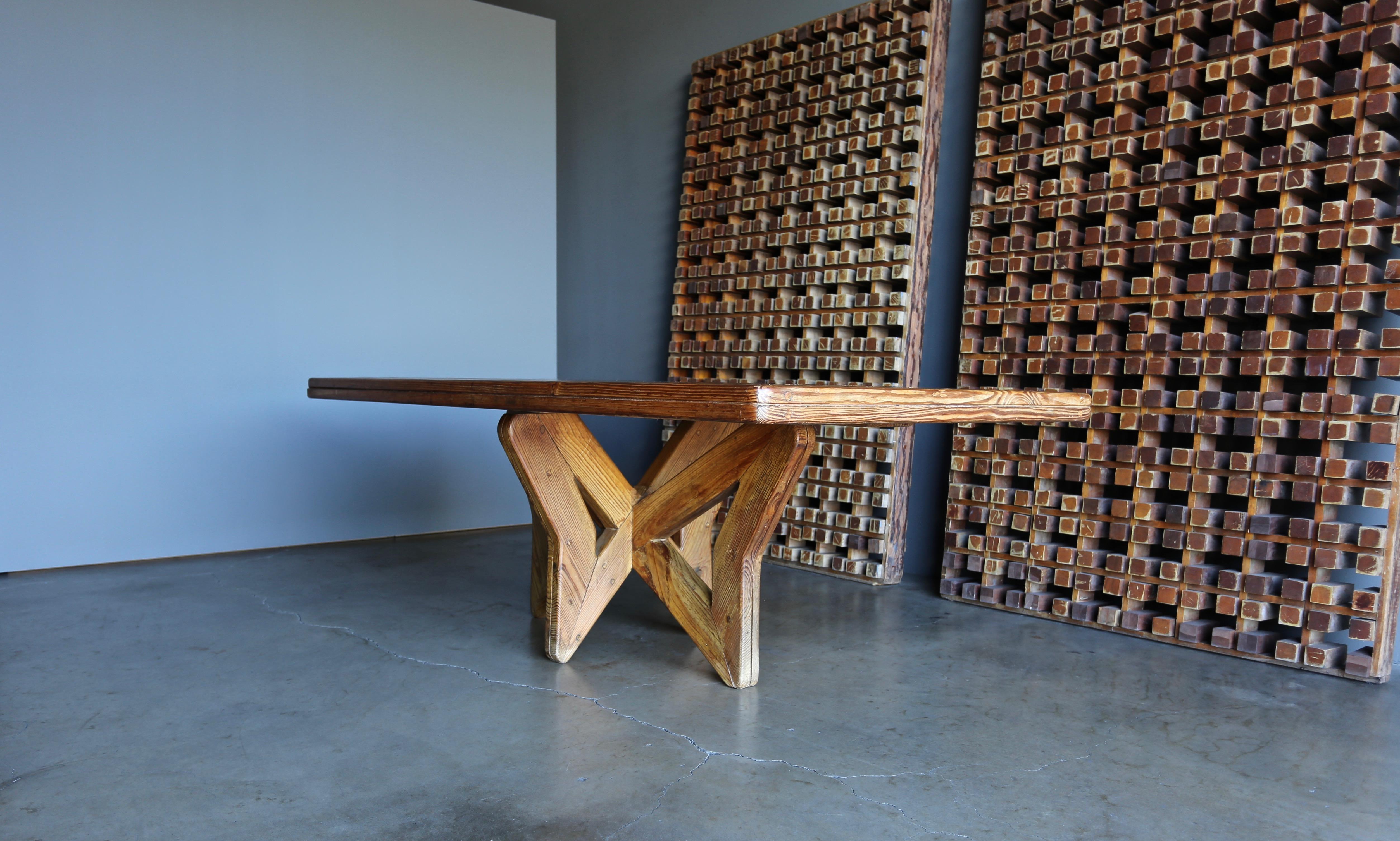 20th Century Sculptural Studio Crafted Dining Table, Dominican Republic, circa 1950