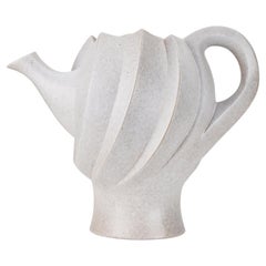 Sculptural Studio Pottery Ceramic Tea Coffee Pot Signed Memphis Mid Century