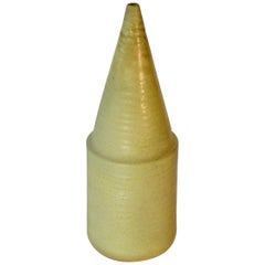 Sculptural Studio Pottery Vase by Mobach in Sage Green