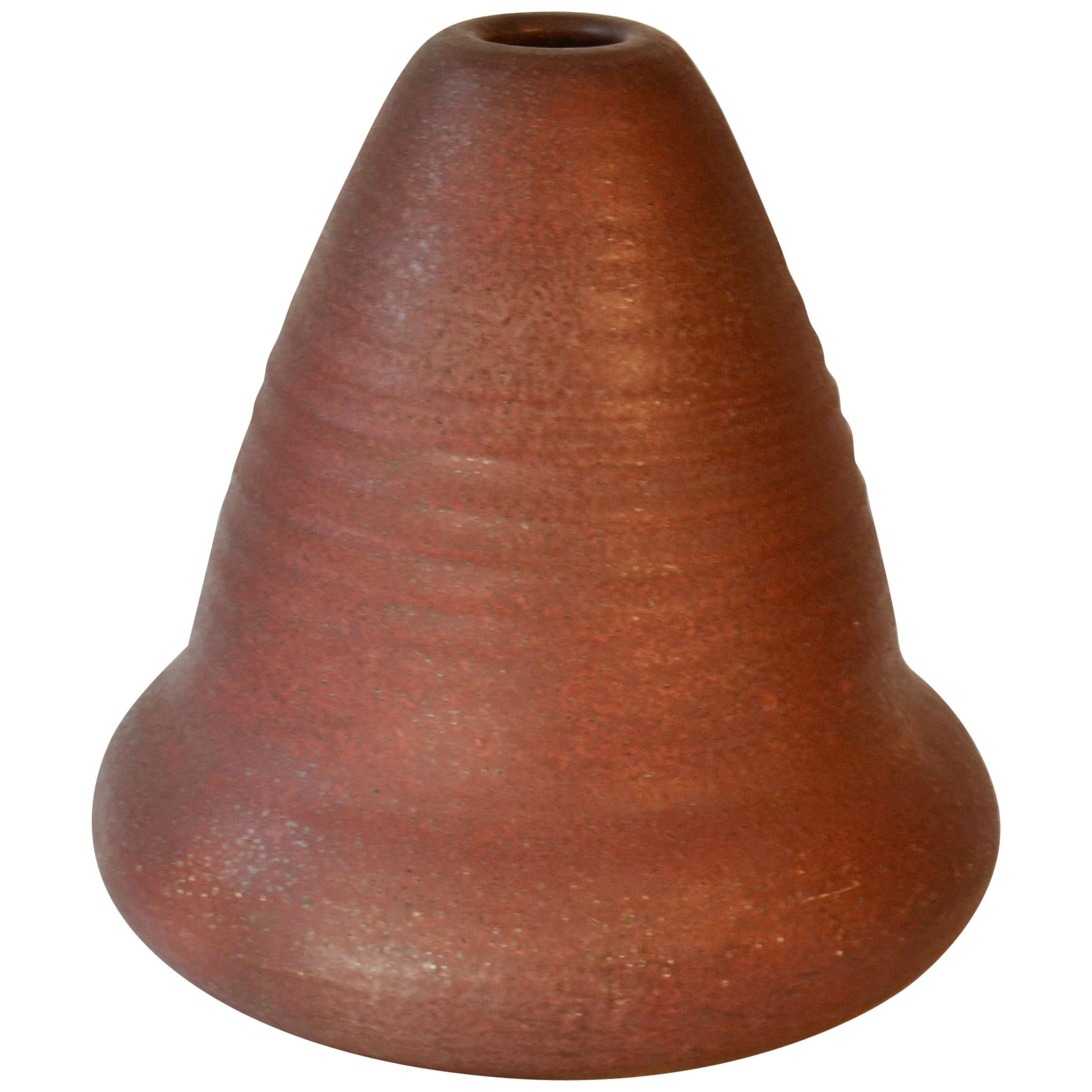 Sculptural Studio Pottery Vase with Red Earth Tones, Dutch  1960's
