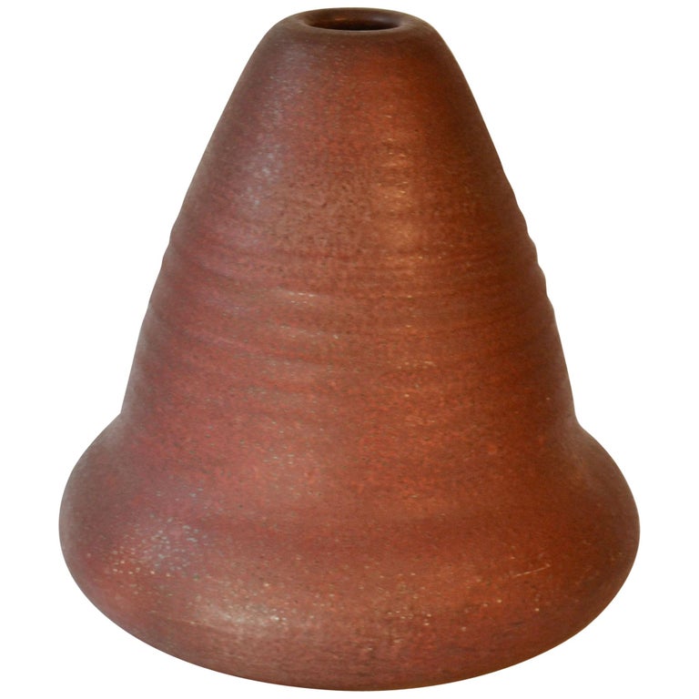 Sculptural Studio Pottery Vase with Red Earth Tones, Dutch  1960's For Sale