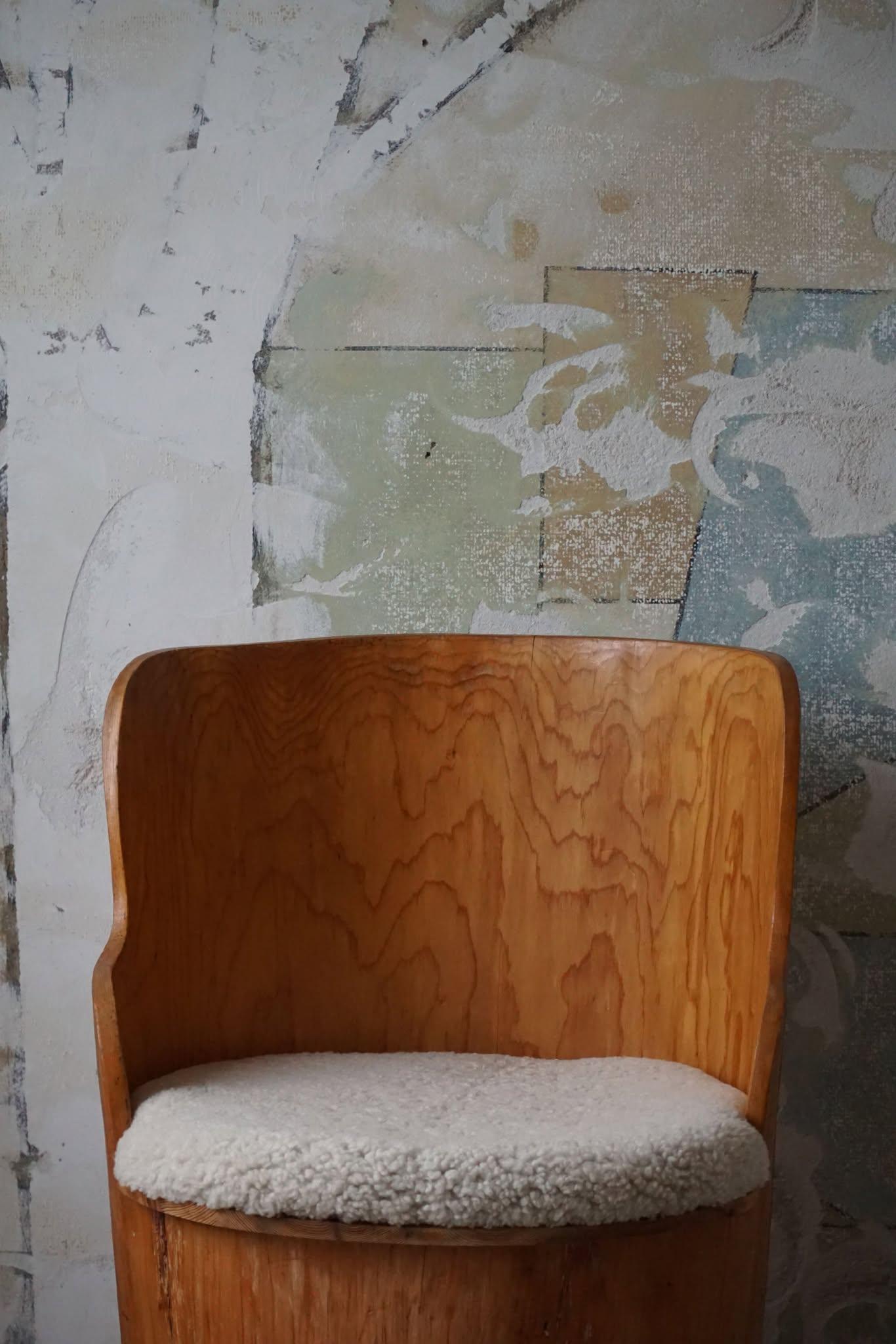 Sculptural Stump Chair in Solid Pine, Wabi Sabi, Swedish Mid Century, 1960s 8