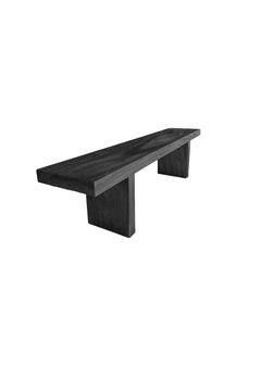 Sculptural Suar Wood Bench, Modern Organic, Stunning Wood Textures, Burnt Finish