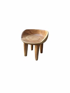 Sculptural Suar Wood Chair Modern Organic