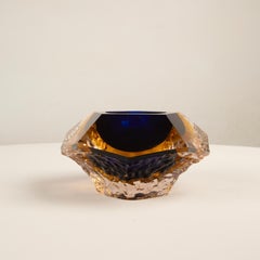 Sculptural submerged glass ashtray by Gianfranco Mandruzzato Murano 1970