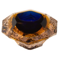 Sculptural submerged glass ashtray by Gianfranco Mandruzzato Murano 1970