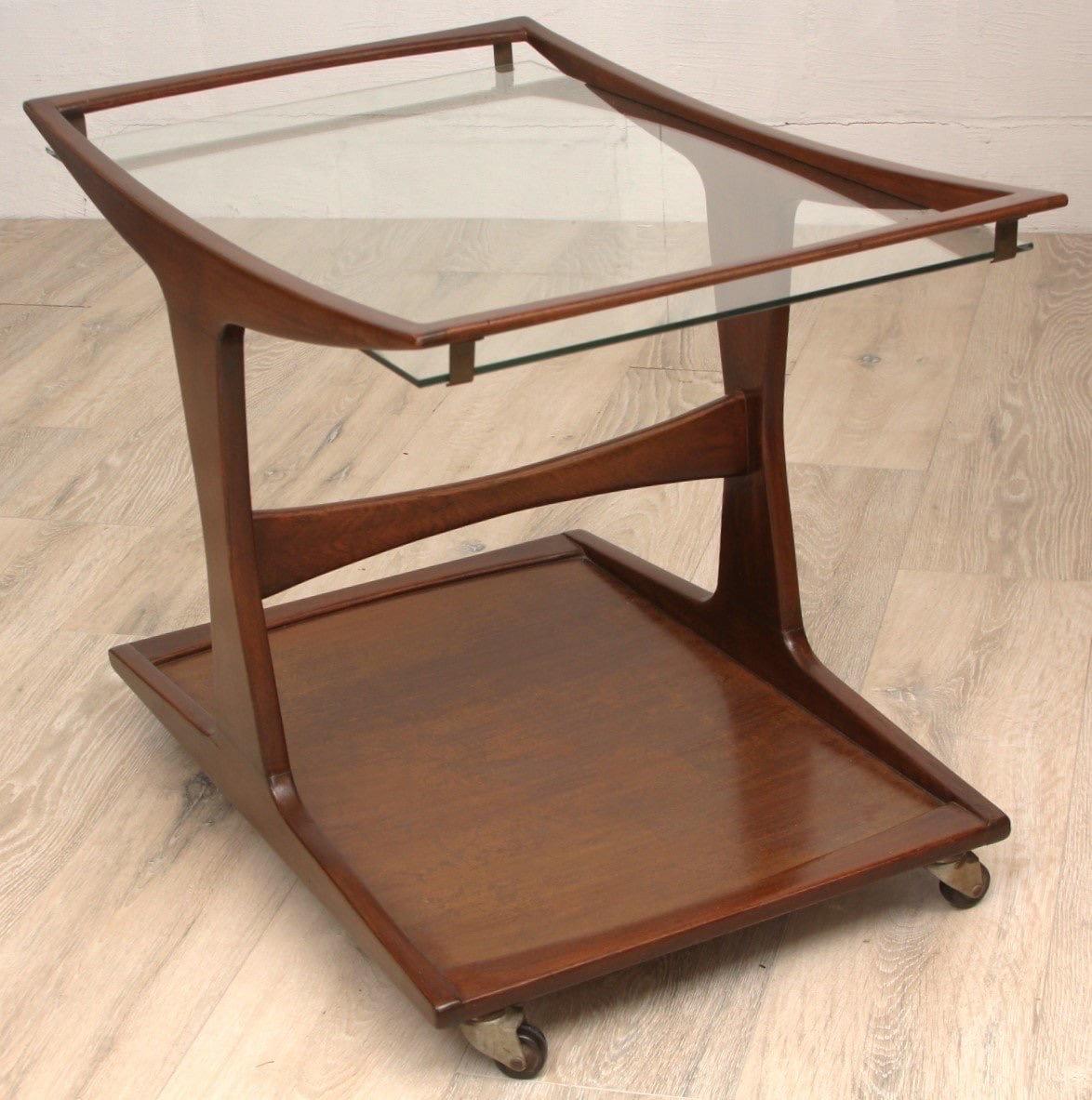 Sculptural Swedish Modern Bar Cart In Good Condition For Sale In New York, NY
