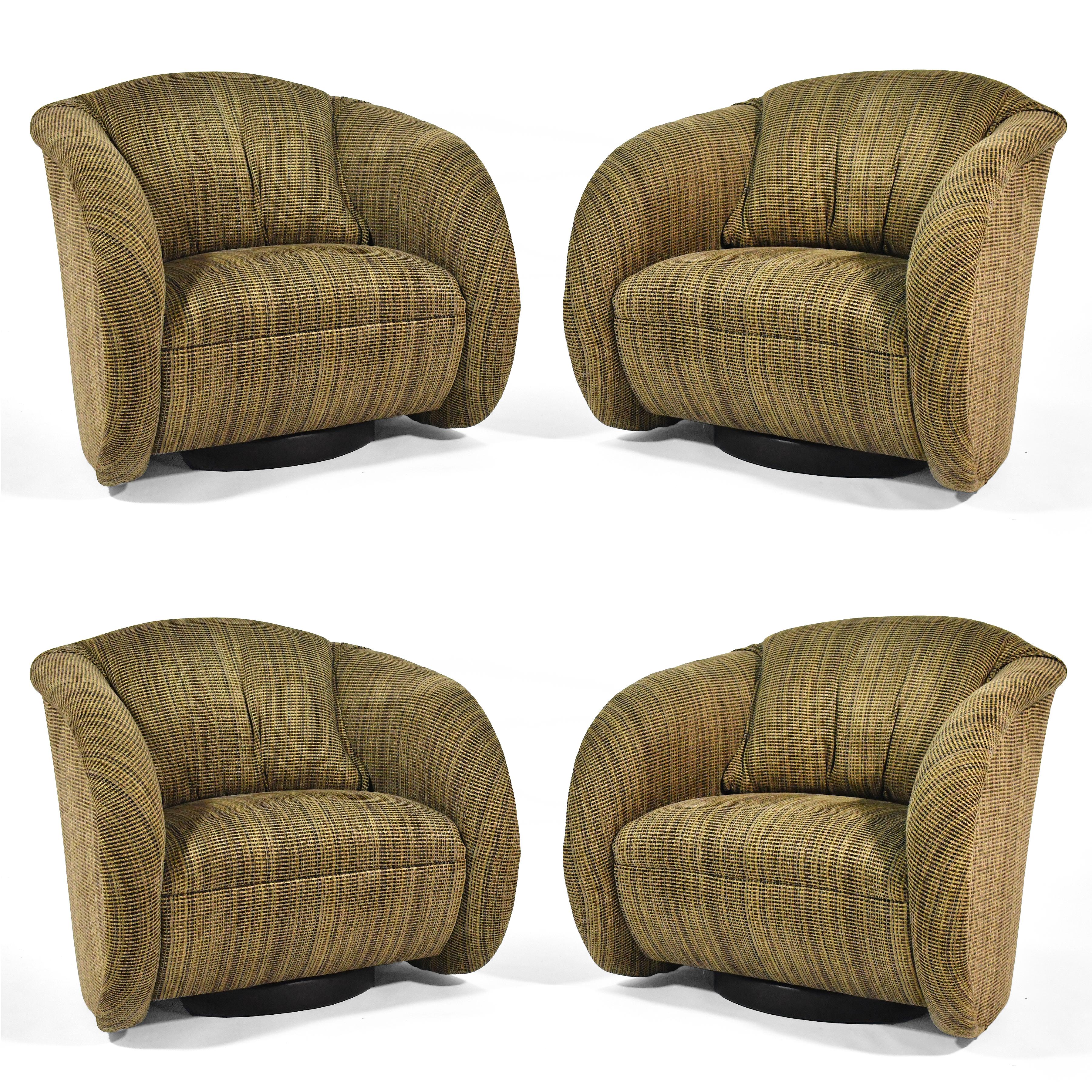 Sculptural Swivel Lounge Chairs by Preview For Sale 2