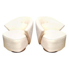 Fauteuils de salon pivotants sculpturaux, chaises d'appoint de Michael Wolk pour Directional