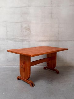 Sculptural table by Bo Fjaestad, ca. 1930s. Four dining chairs also available.