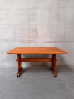 Sculptural table by Bo Fjaestad, ca. 1930s. Four dining chairs also available.