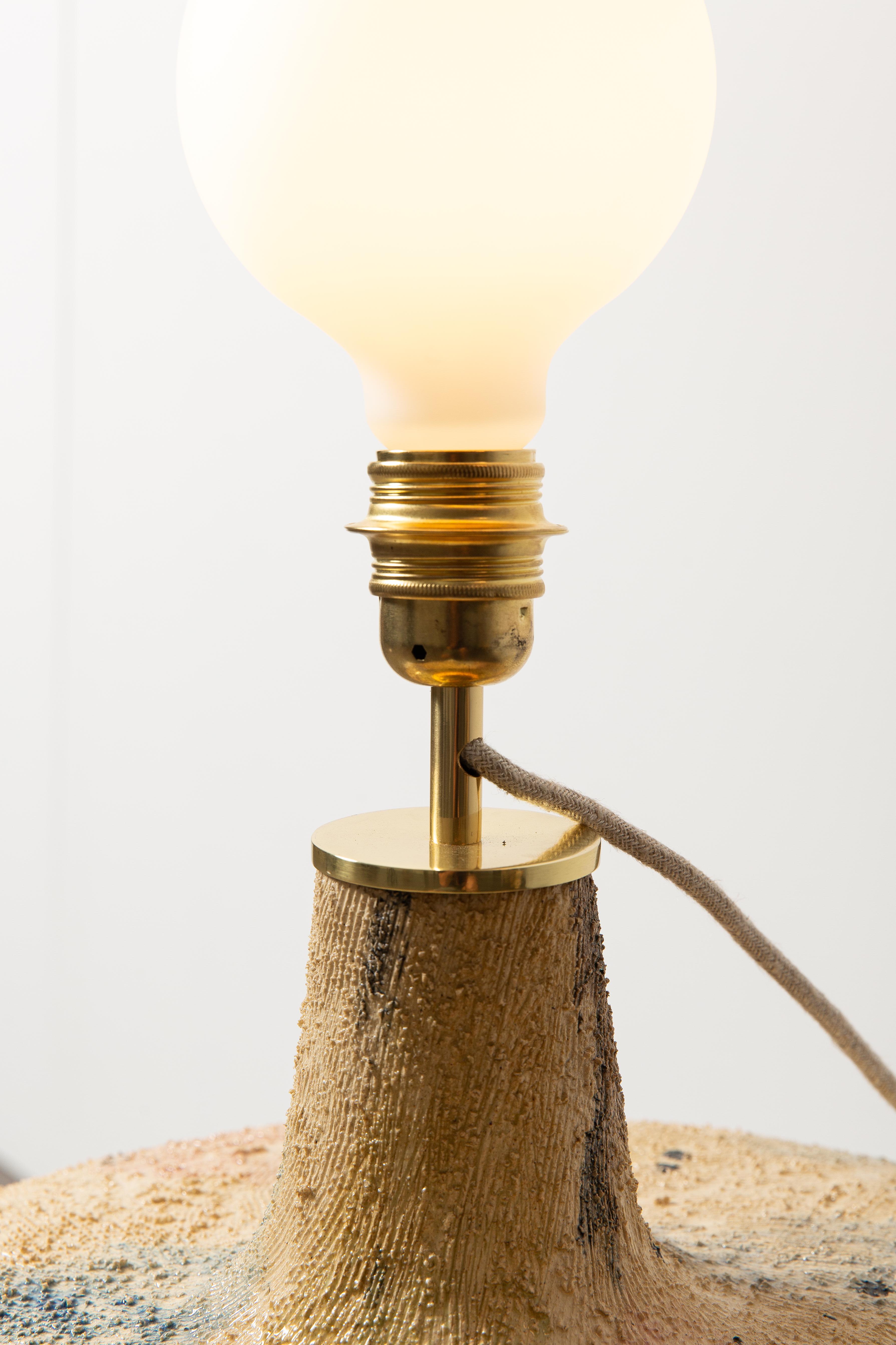 Brazilian Sculptural Table Lamp by Jacque Faus For Sale
