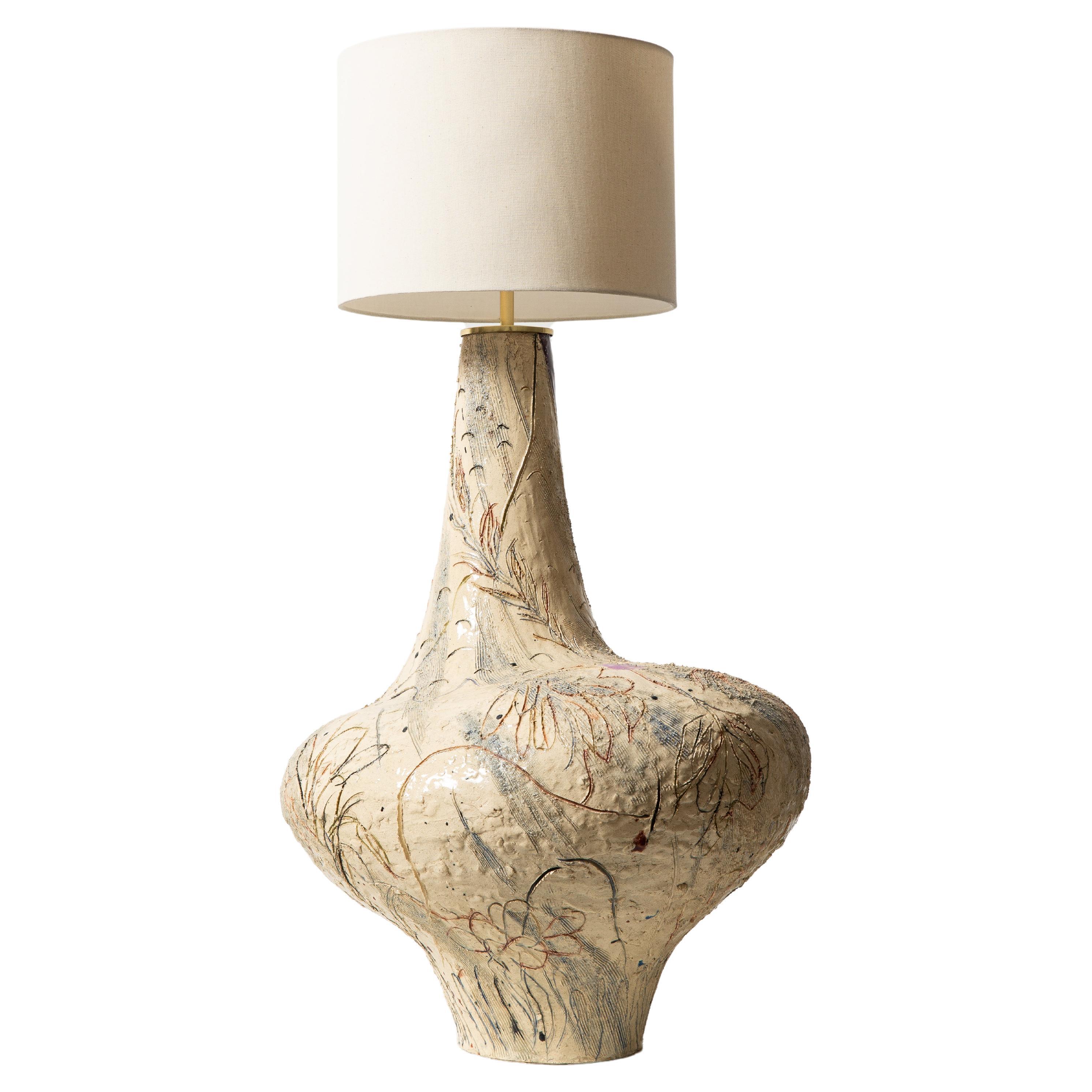 Sculptural Table Lamp by Jacque Faus For Sale