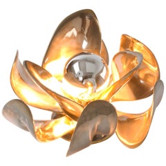 Lampe de table sculpturale "Fleur d'Or" de Michel Armand