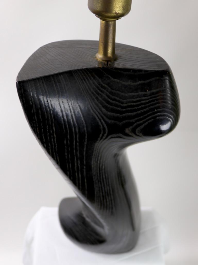 Sculptural Table Lamp in Cerused Oak by Heifetz In Good Condition In New York, NY