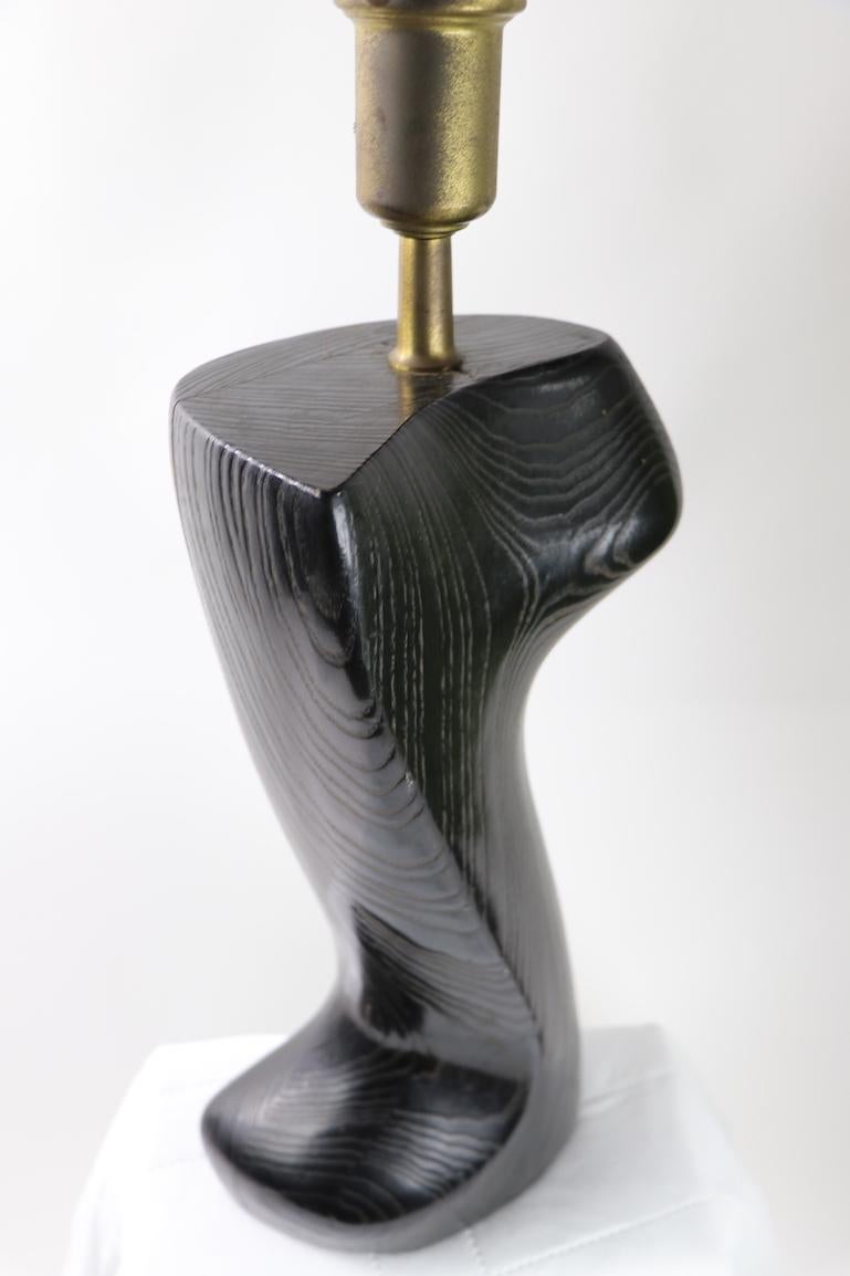 Sculptural Table Lamp in Cerused Oak by Heifetz 3