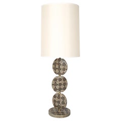 Sculptural Table Lamp in Shagreen and Horn with Brass Fittings, 1980s