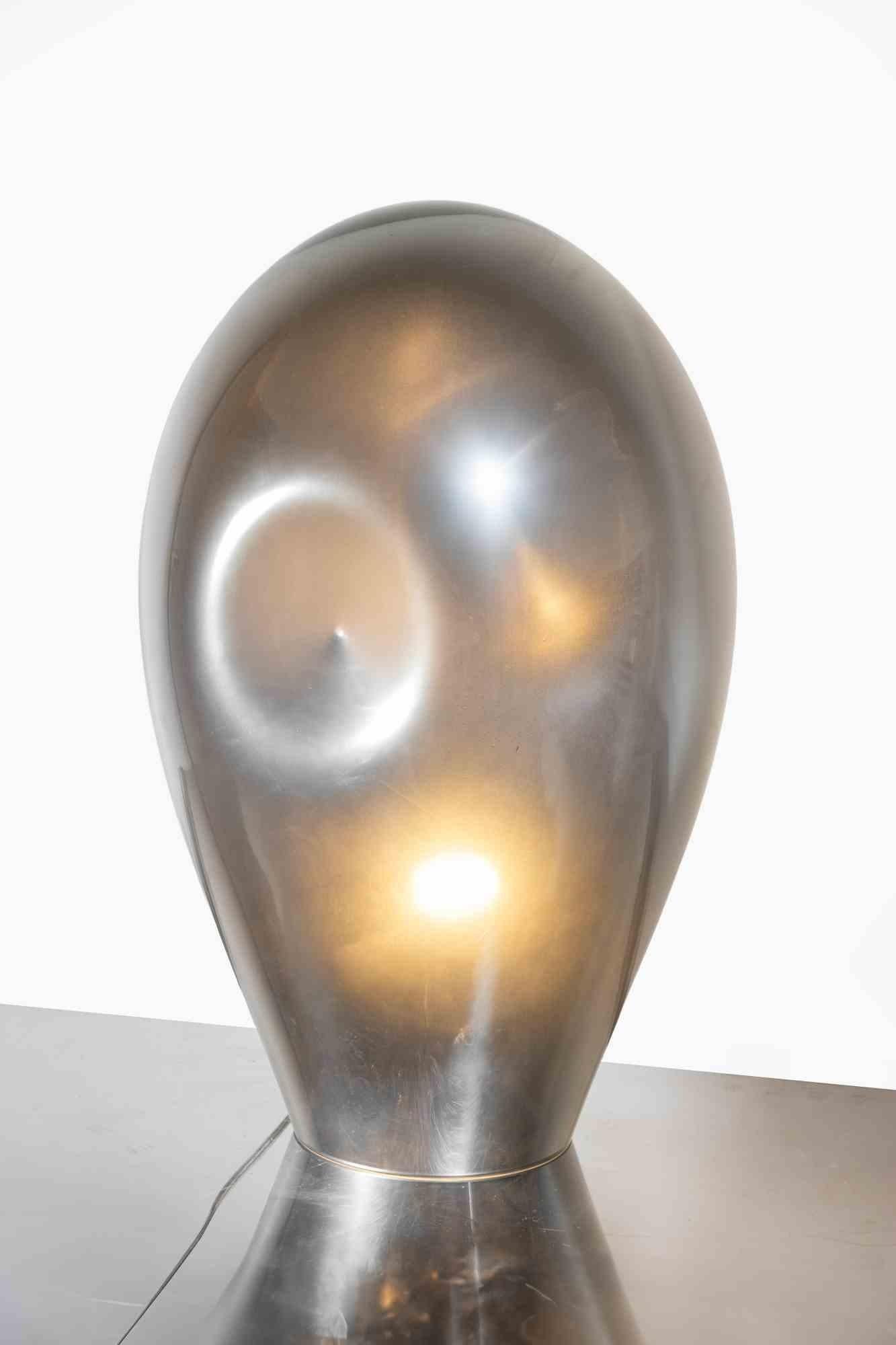 Skulpturale Tischlampe aus Murano-Glas Silber verspiegelt, von Vincenzo Nason.

Italien 1970er Jahre.

Sehr guter Zustand.