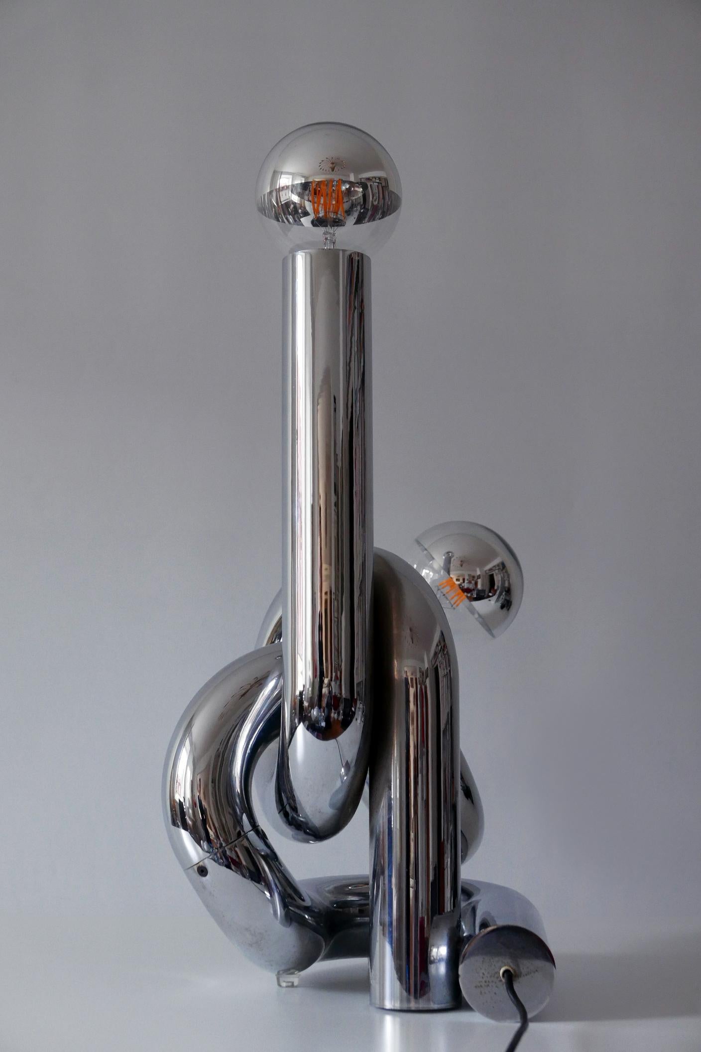 Lampe de table ou lampadaire sculptural 'Bruco' de Giovanni Banci:: années 1960:: Italie en vente 5