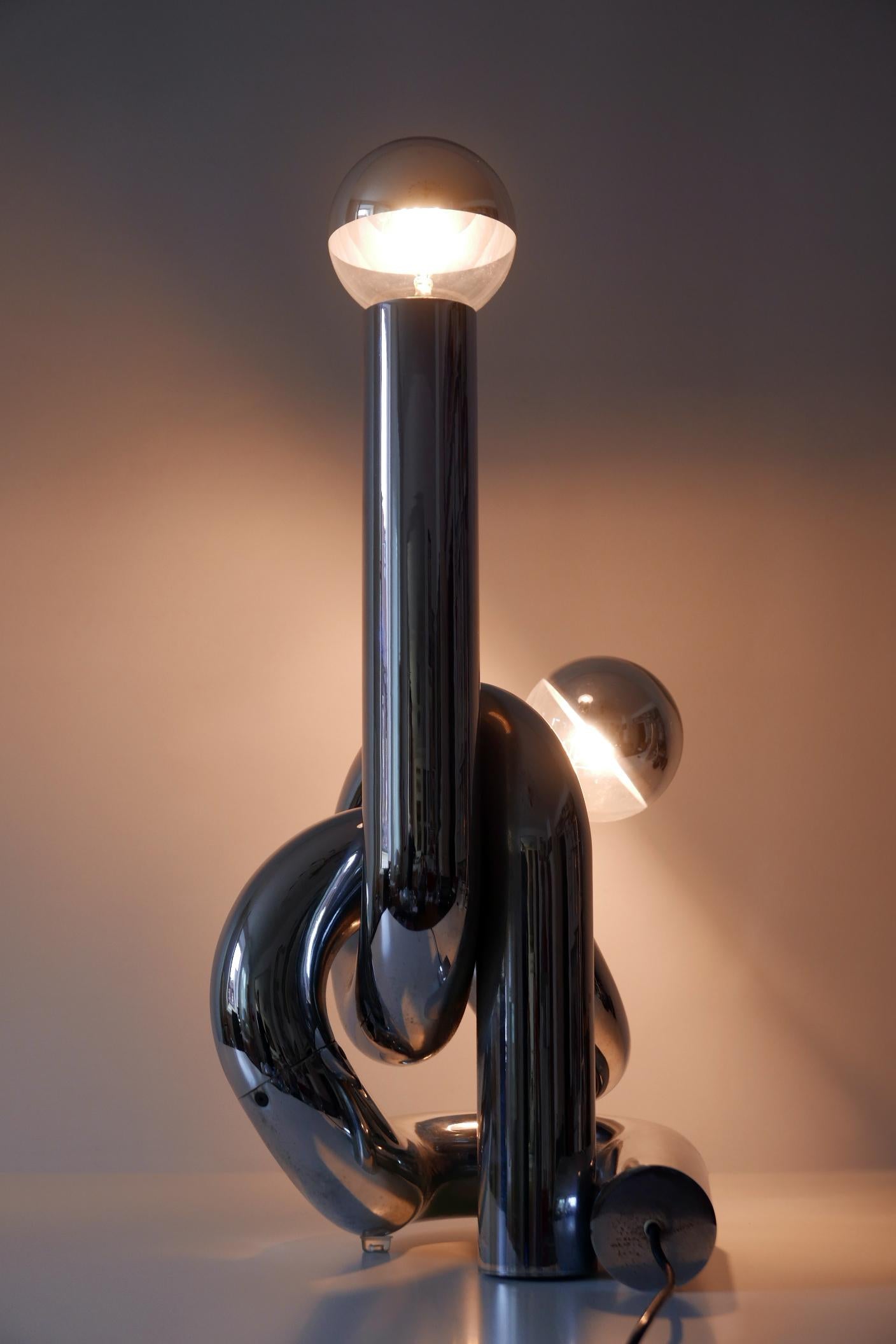 Lampe de table ou lampadaire sculptural 'Bruco' de Giovanni Banci:: années 1960:: Italie en vente 6