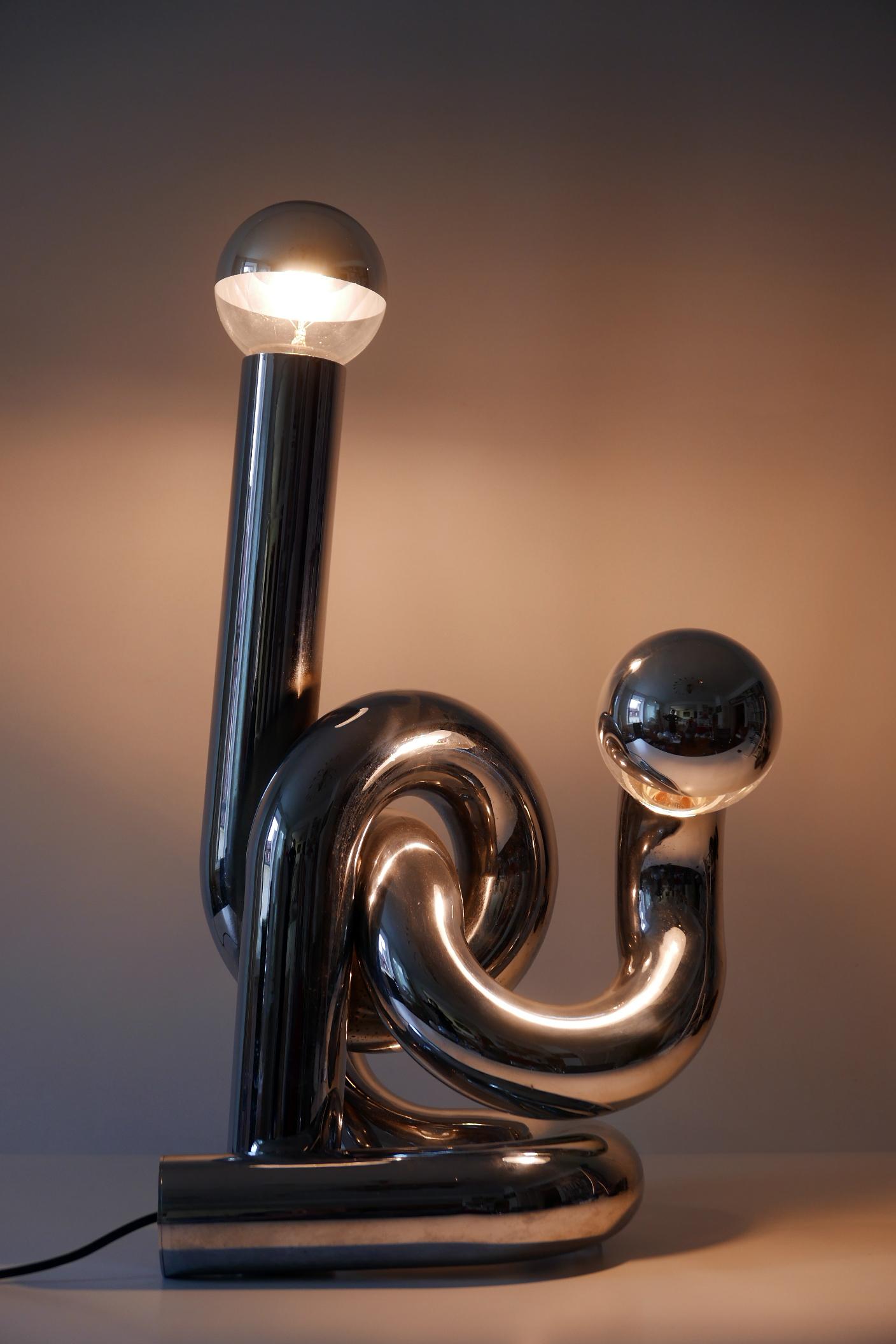 Lampe de table ou lampadaire sculptural 'Bruco' de Giovanni Banci:: années 1960:: Italie en vente 8