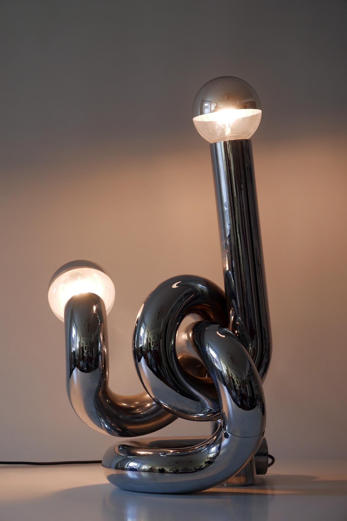 Mid-Century Modern Lampe de table ou lampadaire sculptural 'Bruco' de Giovanni Banci:: années 1960:: Italie en vente