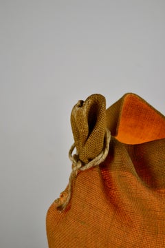 Sculptural Table Lamp "Rio de Janeiro Coffee Sack" – Jute & Resin, France, 1960s