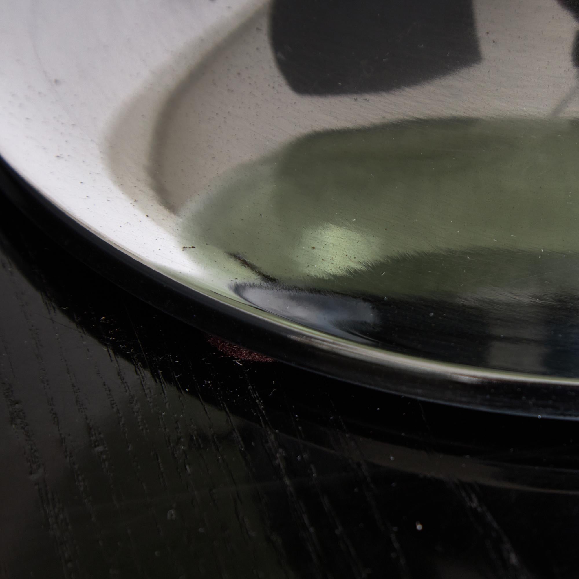 Lampe de table sculpturale avec globe en verre bullé et chrome en vente 9