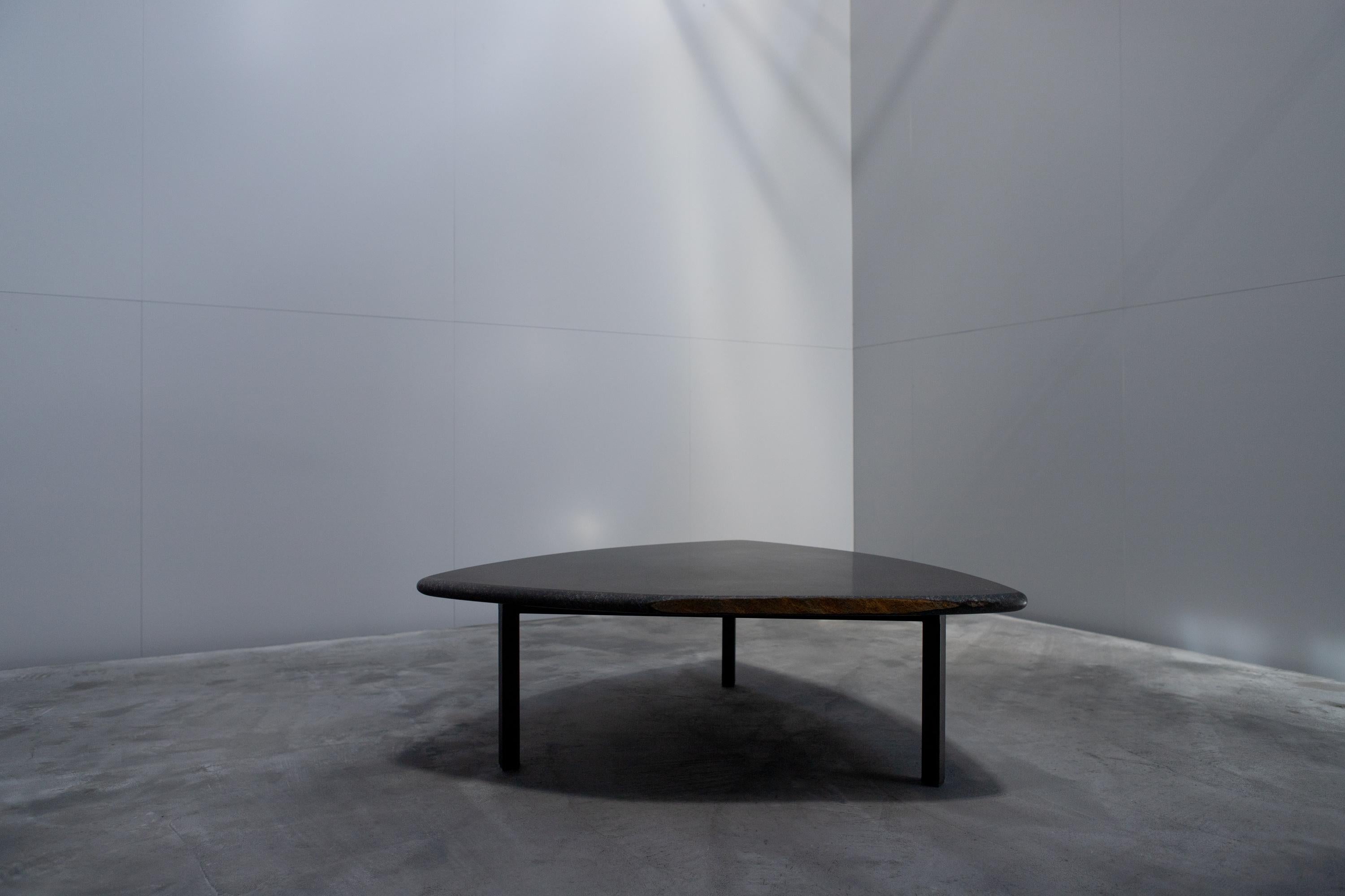 Japanese Sculptural Table, Unique Daté Kan Stone Design by Okurayama For Sale