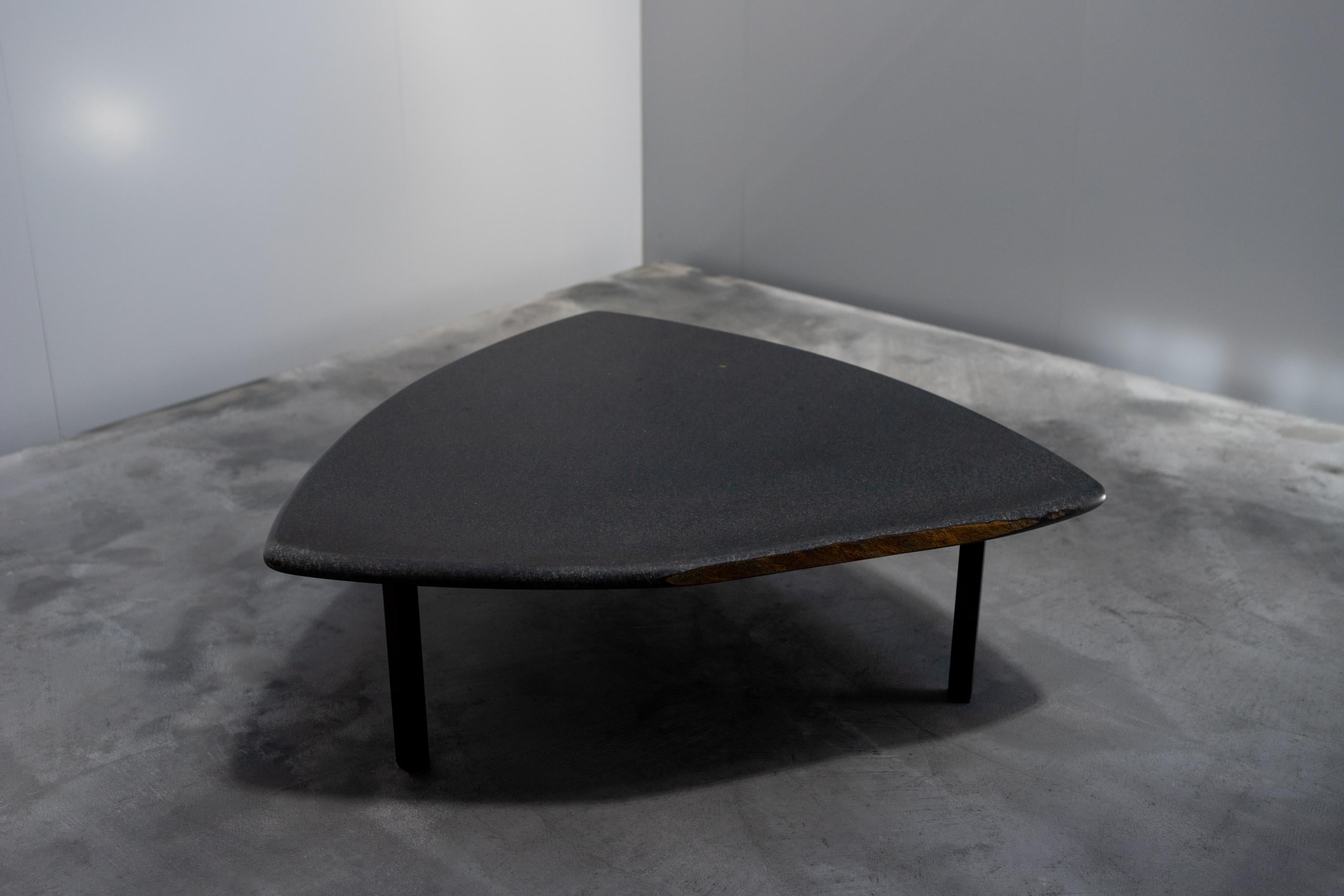 Sculptural Table, Unique Daté Kan Stone Design by Okurayama In New Condition In Geneve, CH
