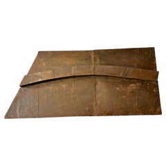Sculptural Table With Pieced and Welded Steel. Waxed Finish.  David Hacker