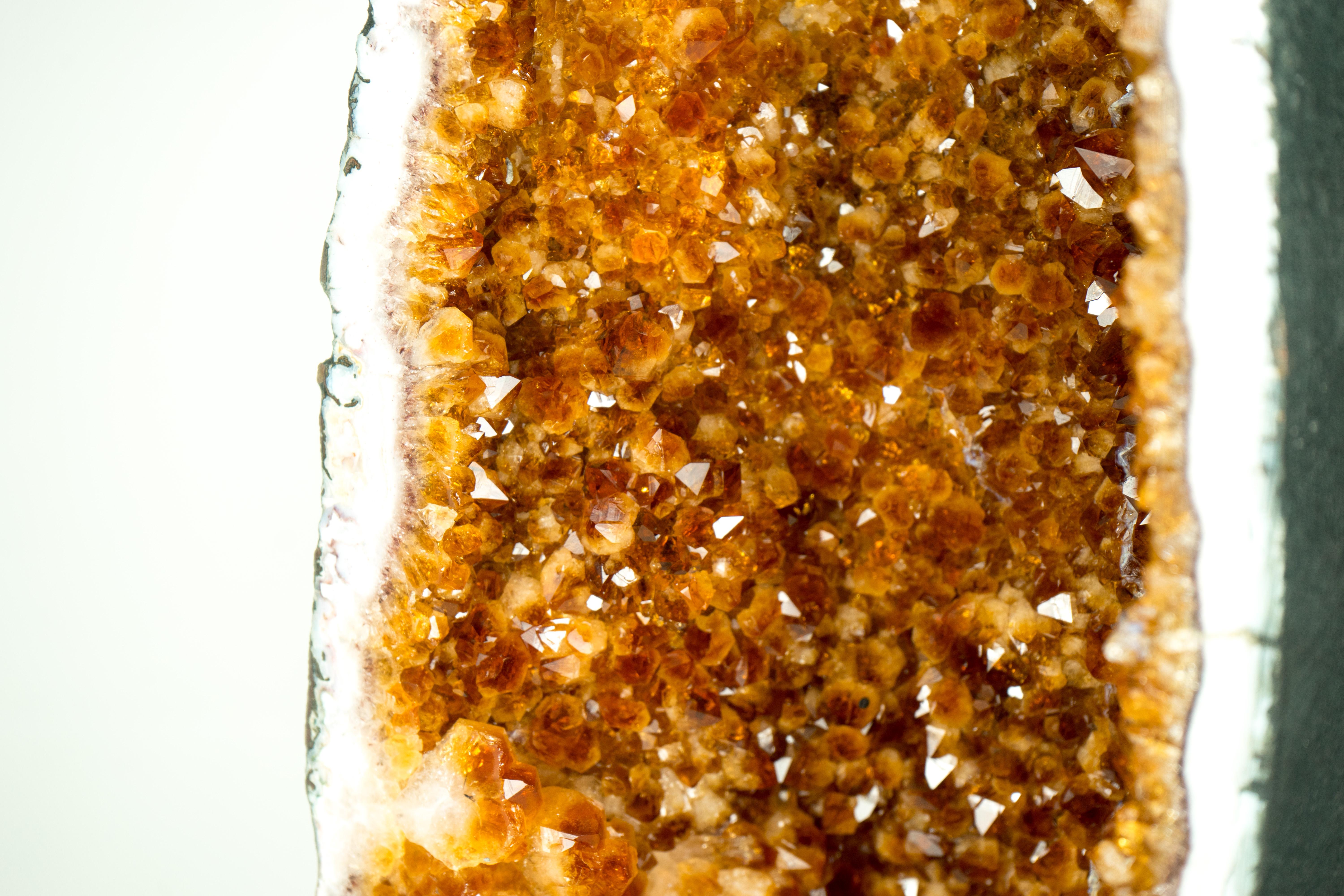 Sculptural Tall Citrine Geode Cathedral with High-Grade Madeira Citrine For Sale 6