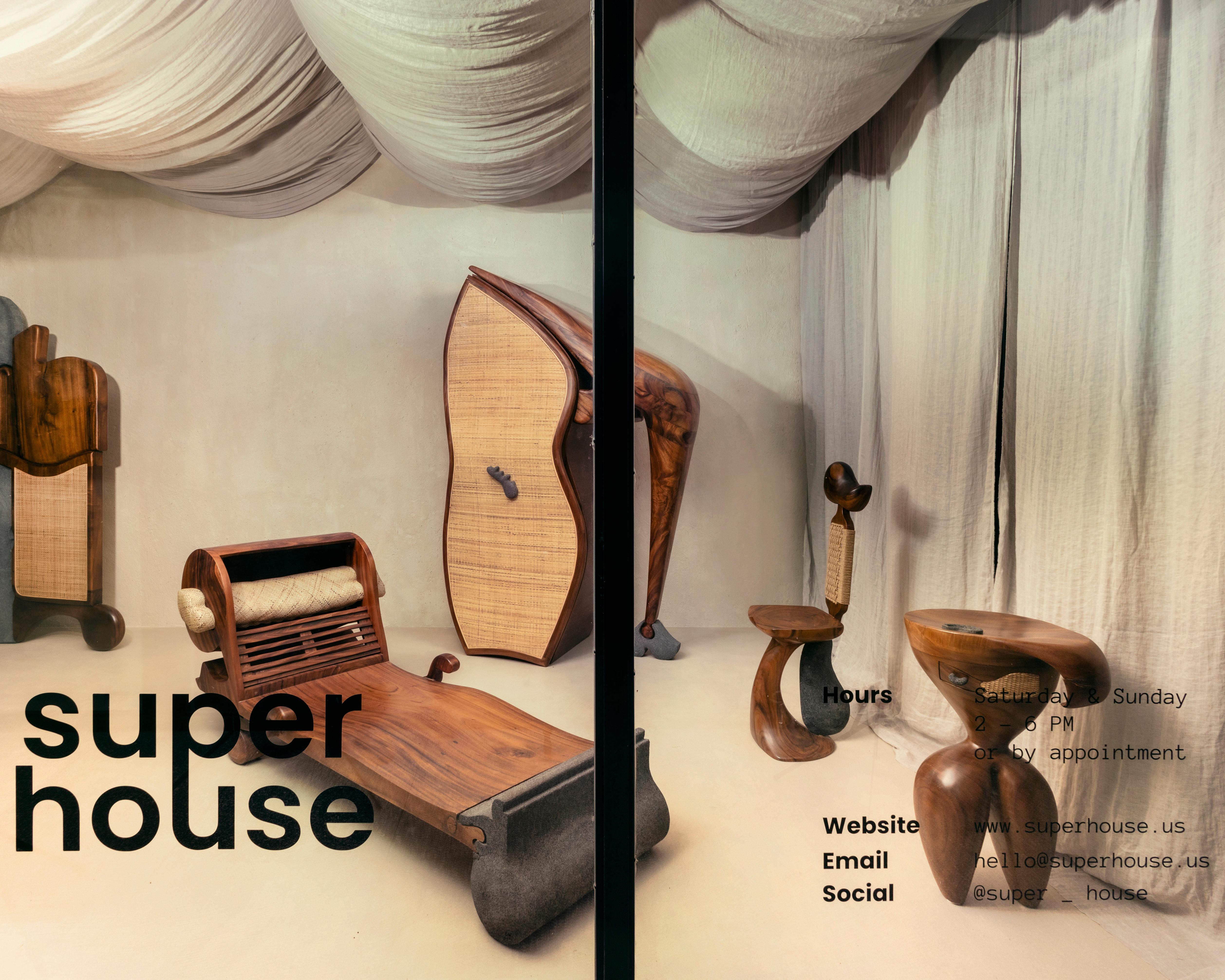 Sculptural Teak and Stone Pedestal-Style Side Chair by Kim Mupangilaï 3