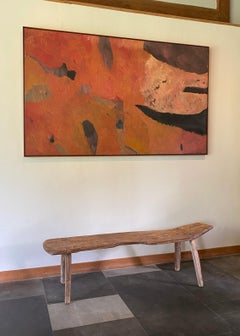 Sculptural Teak Bench Hand-Carved from Madura Island, Java, Indonesia, C. 1950