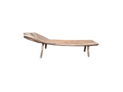 Sculptural Teak Bench Hand-Carved from Madura Island, Java, Indonesia, c. 1950
