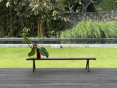 Sculptural Teak Bench Hand-Carved from Madura Island, Java, Indonesia, C. 1970