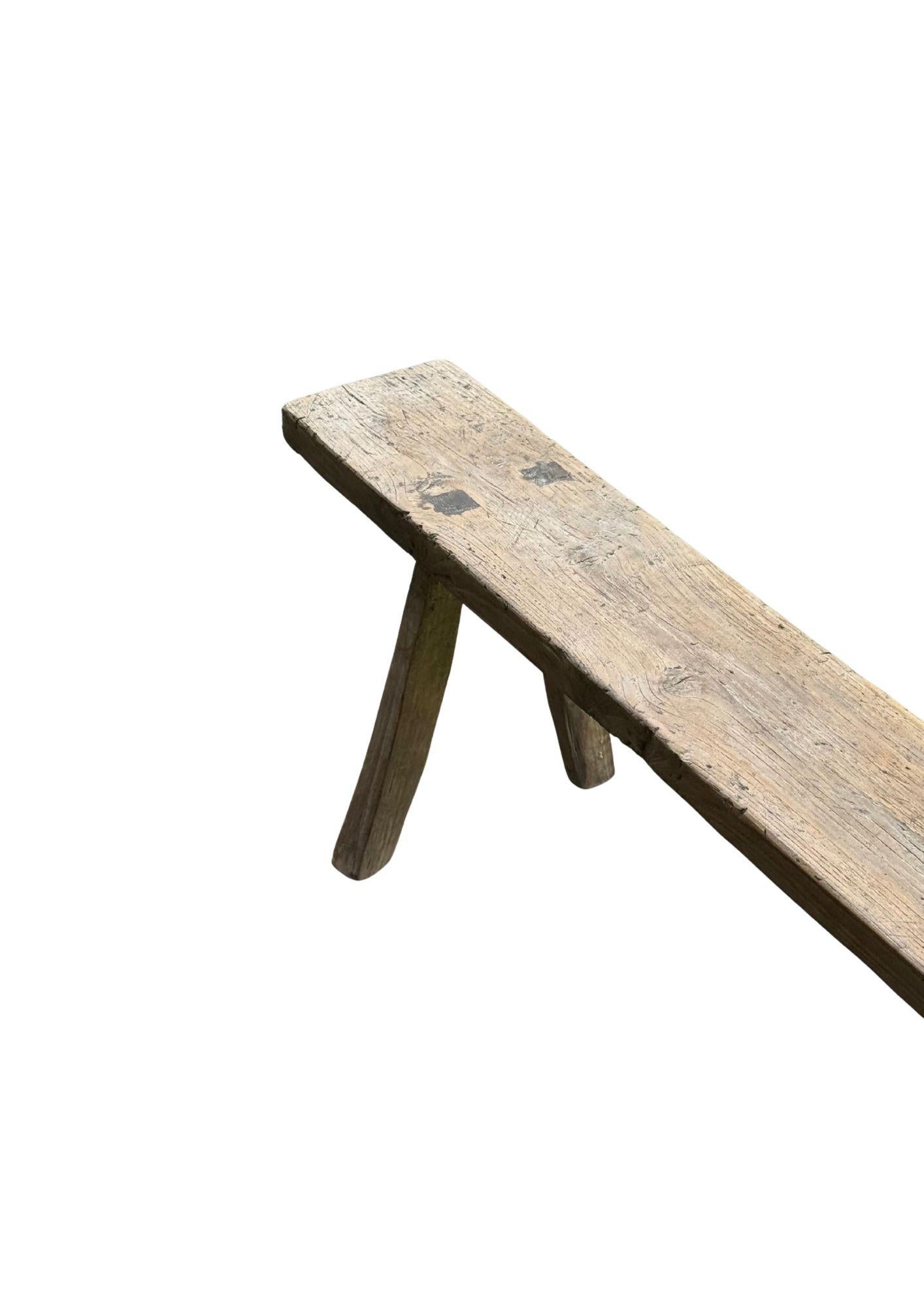 Other Sculptural Teak Bench Hand-Carved from Madura Island, Java, Indonesia, C. 1970 For Sale