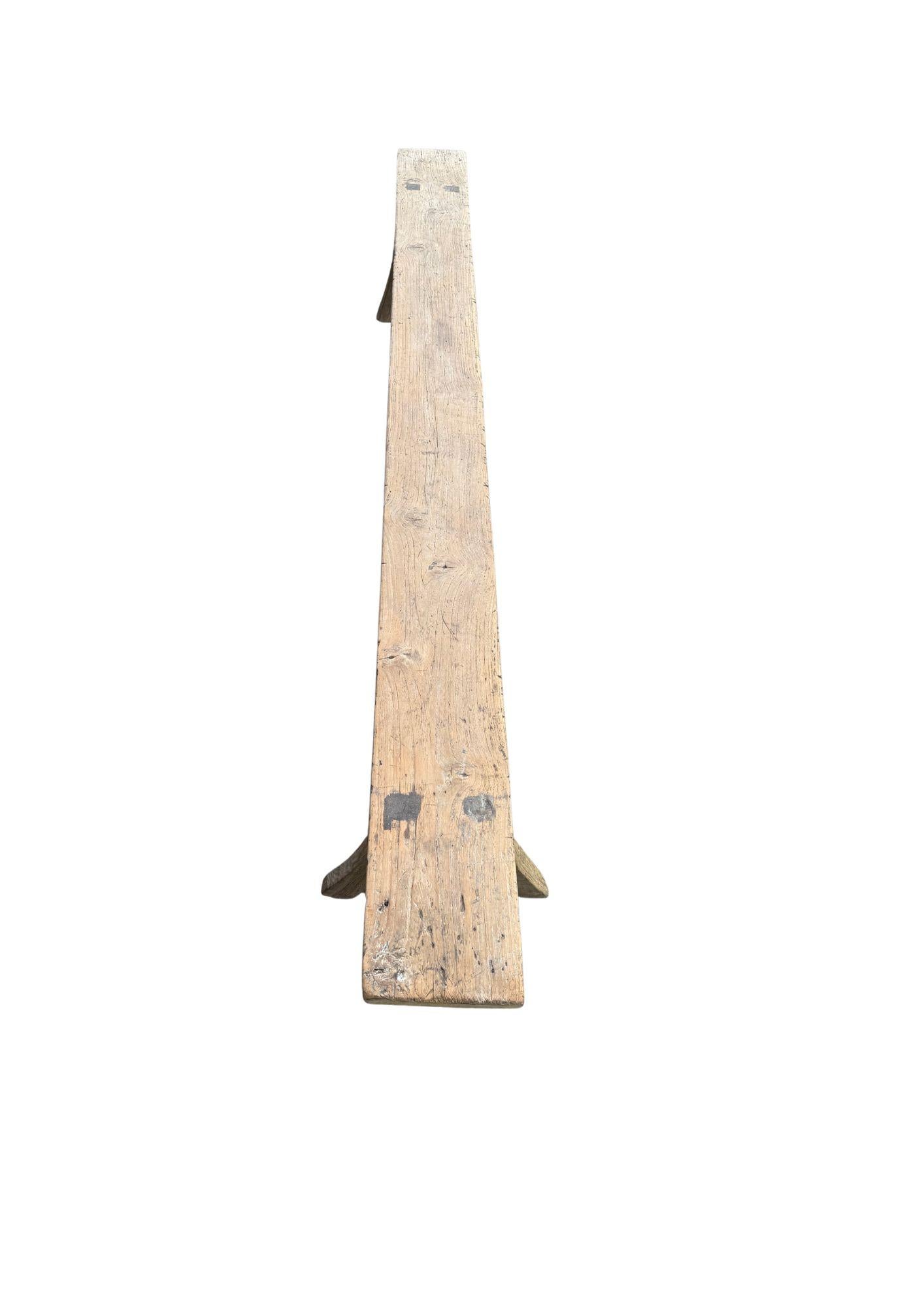 Indonesian Sculptural Teak Bench Hand-Carved from Madura Island, Java, Indonesia, C. 1970 For Sale