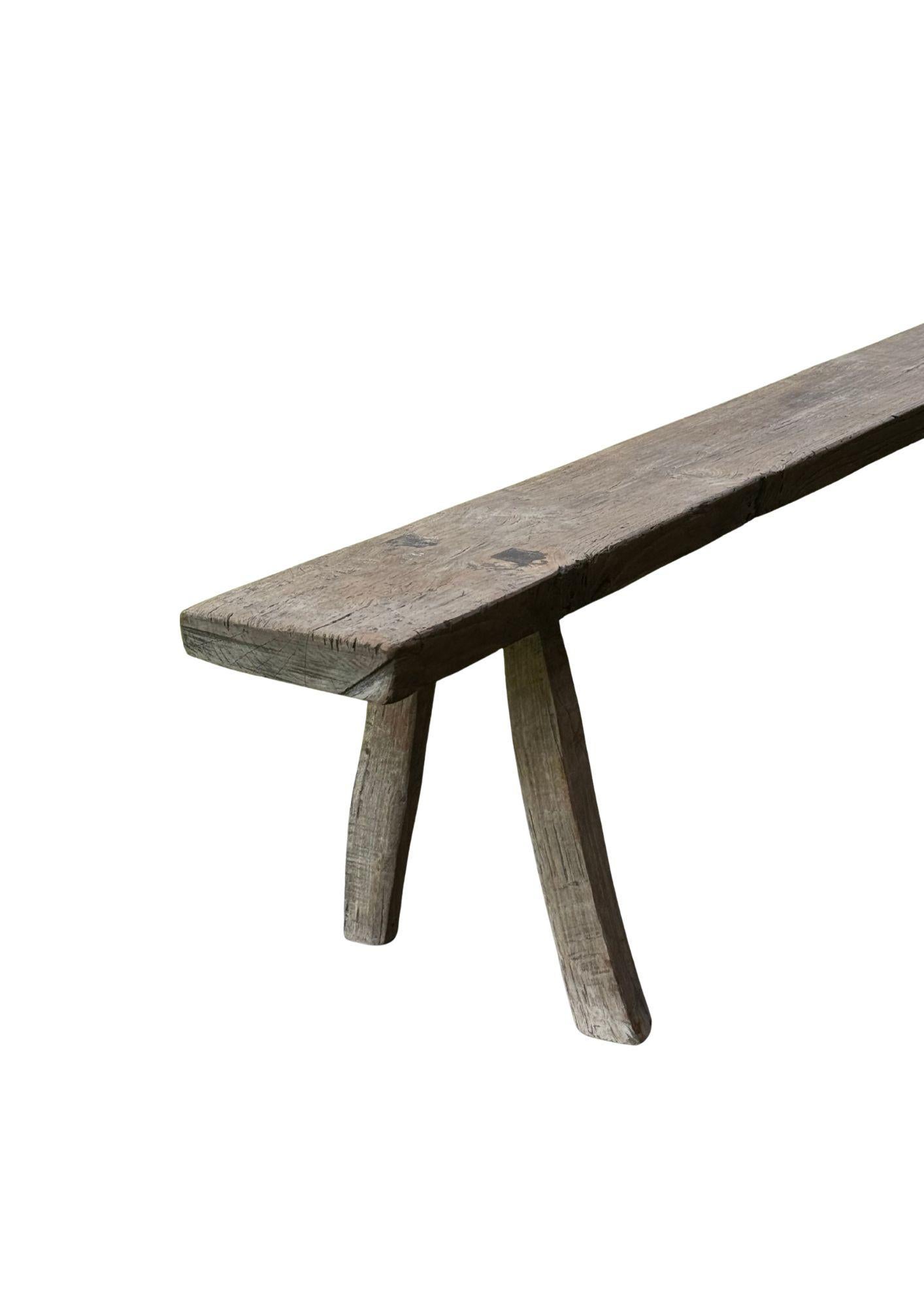 Sculptural Teak Bench Hand-Carved from Madura Island, Java, Indonesia, C. 1970 For Sale 2